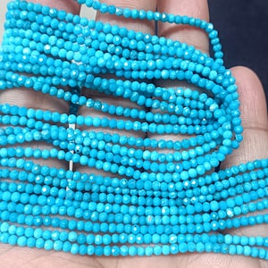 16 Inches Strand,Natural Arizona Sleeping Beauity Turquoise Faceted Rondelles,Size 2.20mm Approx