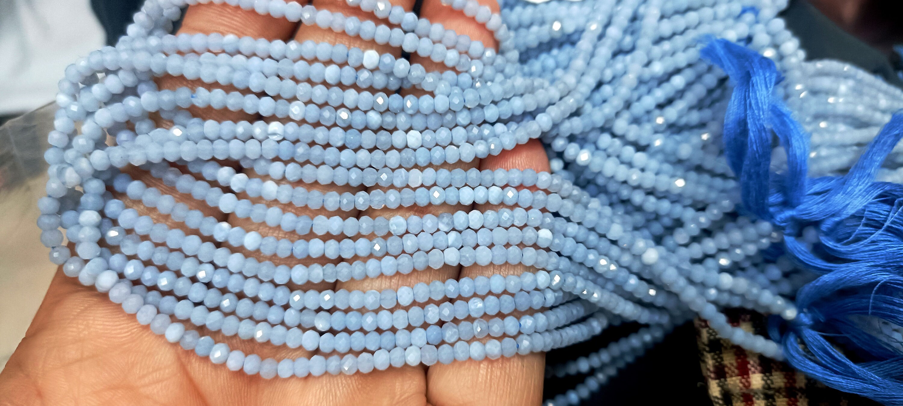 Naturale 1 Strand 3-3,5 mm ite sfaccettato i branelli di Rondelle | Beads Micro sfaccettati per Fare Gioielli | 13 Strand | Semi preziosa Gemstone Beads | qualità AAA