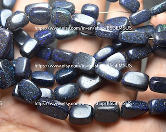 8  Inches strand, Finest Quality, Natural Australian Black Matrix Opal Smooth Nuggets, size 9-11mm Size