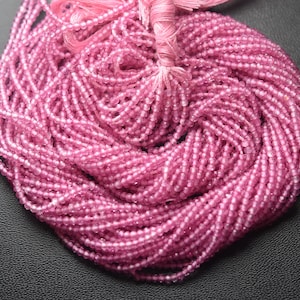 13 inch strand, beste kwaliteit, Mystic Pink Topaz Micro Faceted Rondelles, maat. 2,5 mm