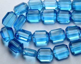 8 Inches Strand,Sky Blue Quartz Faceted Shape Nuggets ,Size 14-16mm