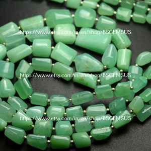 8 Inch Strand,Natural Chrysoprase Smooth Nuggets Shape,Size 8-12mm