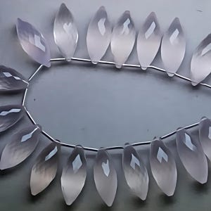 4 paia di gemme di quarzo rosa naturale AAA super rare, gocce di rugiada sfaccettate micro, briolettes calibrate, dimensioni 18-19 mm