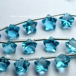 5 Matched Pairs,Swiss Blue Quartz Faceted Heart Shaped Briolettes,Size 8mm