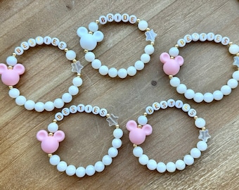 Pulsera de Mickey Mouse para novia y mejores amigas: recuerdo personalizado para la fiesta de bodas