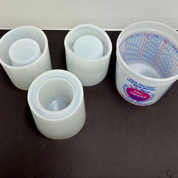 Medium Silicone Pot / Cup Mold For Resin or Cement. Finished pot holds 6oz.