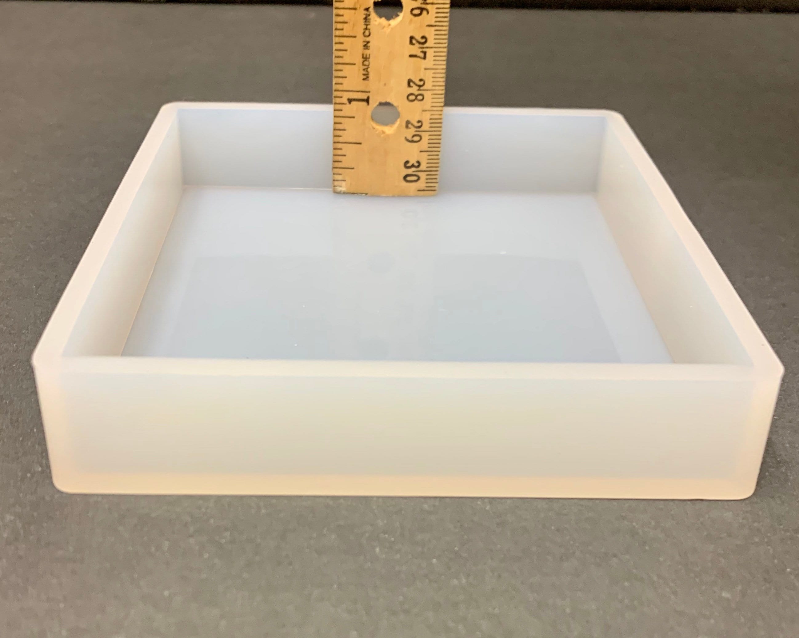 Square Silicone Resin Mold 4 x4 x.75inch Etsy