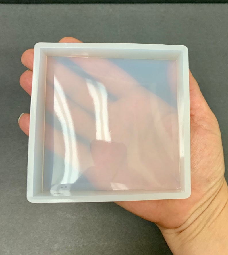 Square Silicone Resin Mold 4 x4 x.75inch