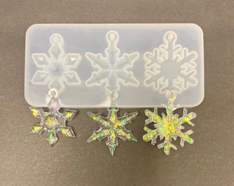 Shiny Silicone Snowflake Mold For DIY Resin Projects