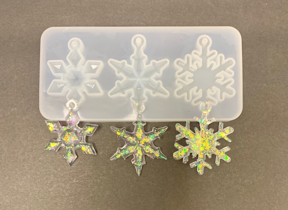 Shiny Silicone Snowflake Mold for DIY Resin Projects 