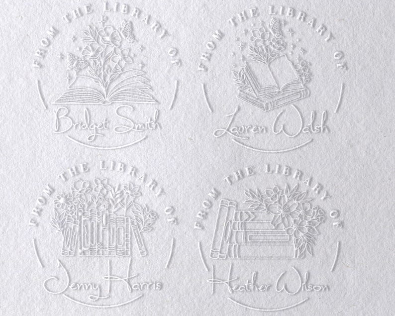 Personalized Book Embosser, Custom Book Stamp, Library Embosser Stamp ...
