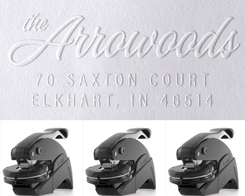 Address Embosser Custom Embosser Seal Gift Embosser Envelope Etsy