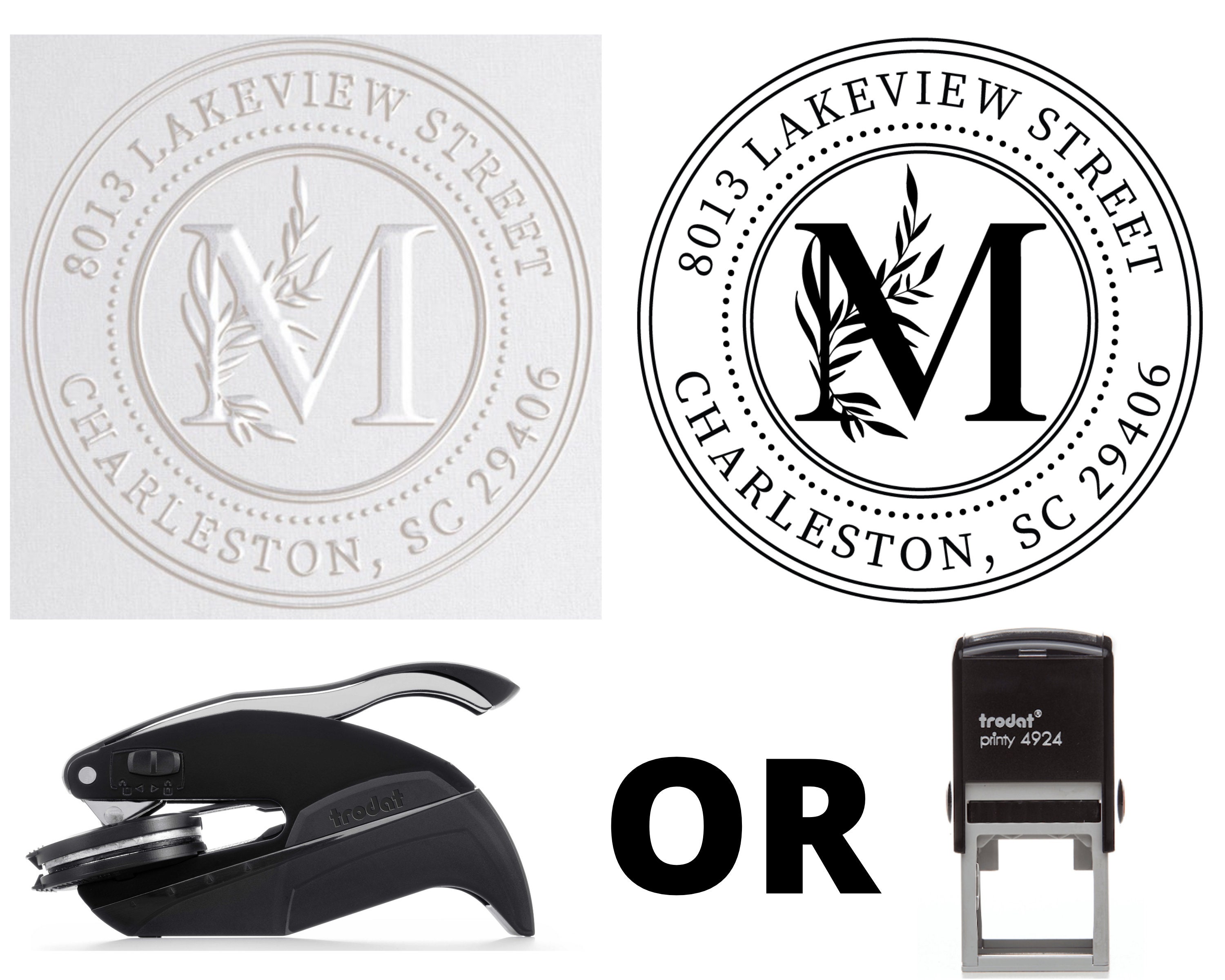 Custom Embosser Custom Address Embosser Embossing Stamp Etsy UK