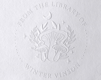 From The Library of Book Embosser Custom Personalized From the Library Of Book Belongs To Ex Libris Book Lover Gift