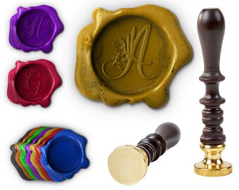 Alphabet Letter Wax Seal Stamp Custom 1" Wax seal stamp for Wedding invitation Couple Initials Monogram Classic Sealing Wax