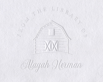 From The Library of Book Embosser Custom Personalized From the Library Of Book Belongs To Ex Libris Book Lover Gift
