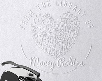 Custom Book Stamp – Personalized Ex Libris Stamp for Bookworms