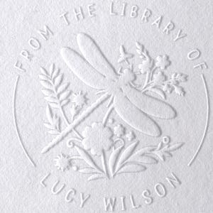 Library Book Embosser Custom Initials Monogram Ex Libris This Book Belongs To Book Plate Personalized Great Gift Idea for Book Lover