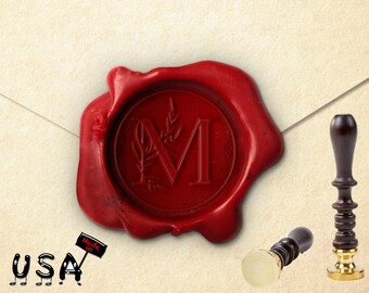 Alphabet Letter Wax Seal Stamp | Capital Initial Monogram Brass Stamp | Wax Stamp