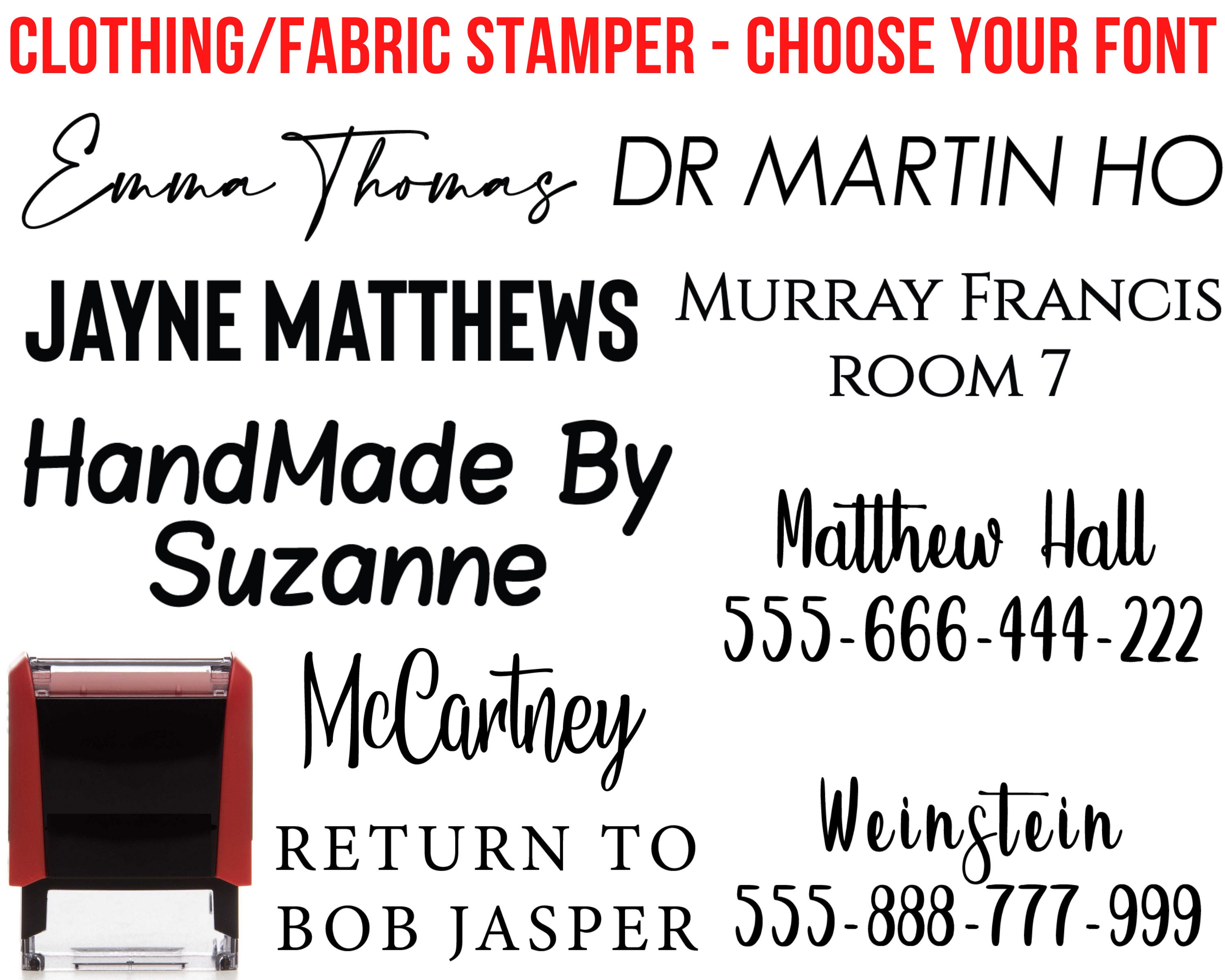 Name Stamp for Clothes Self-inking, Tagless Clothing Labels, Nursing …