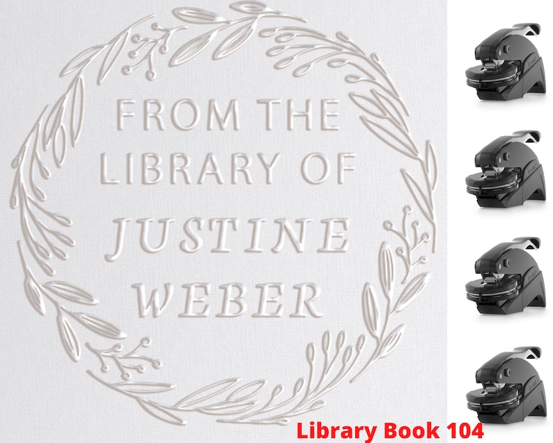 Library Book Embosser Custom Ex Libris Family Library Book Etsy Canada