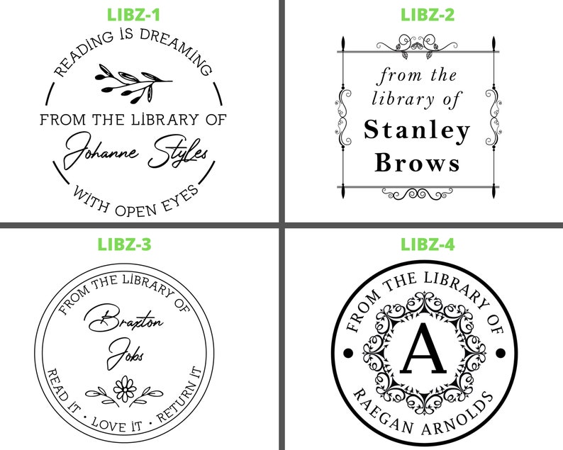 Custom Self-Inking Book Stamp - Personalized Library Stamp With Your Name & Initials