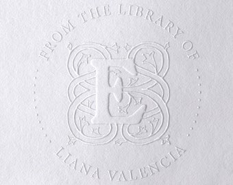 From The Library of Book Embosser Custom Personalized From the Library Of Book Belongs To Ex Libris Book Lover Gift