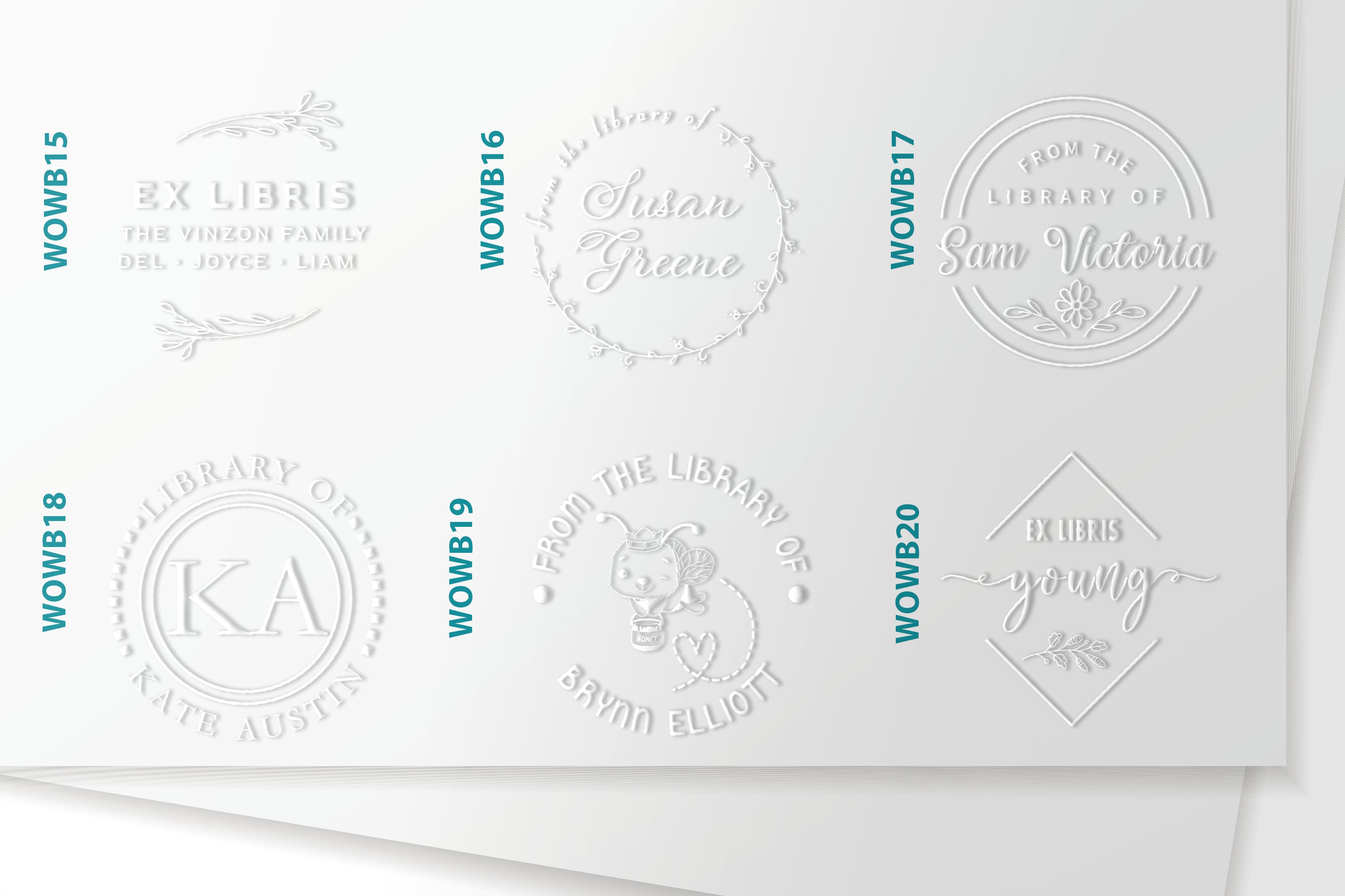 Embossed Graphics Library Custom Library Book Embosser Library Of Book Lover Custom | Etsy