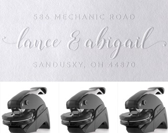 Address Embosser Custom Embosser Seal Gift Embosser Envelope Address Embosser Rectangle Embosser Seal 2" x 1"