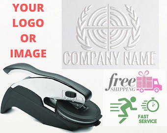 Logo Embosser, Custom Embosser, Monogram Embosser Hand Held Embosser, Embossing Stamp, Seal, Embosser, Trodat Embosser