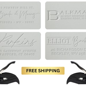 PERSONALIZED EMBOSSER Custom Address Embosser Return Address Embosser Wedding Embosser Housewarming Gift Logo Embosser Couple Gift Embossed