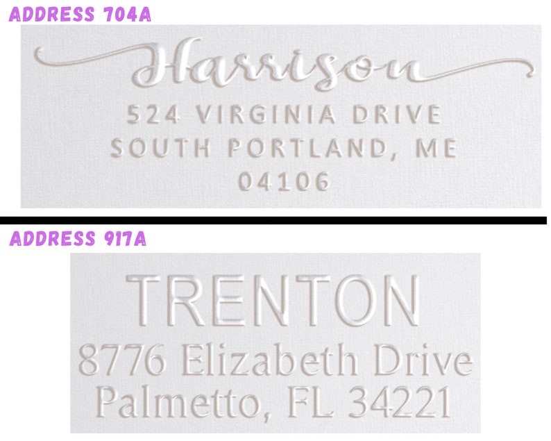 Personalized Name and Address Seal Embosser Handheld Wedding Etsy