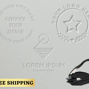 Custom Logo Embossing Stamp, Logo or Emblem Embosser, Wedding Logo Custom Embosser. Library Book Embosser, Logo Branding Embosser.