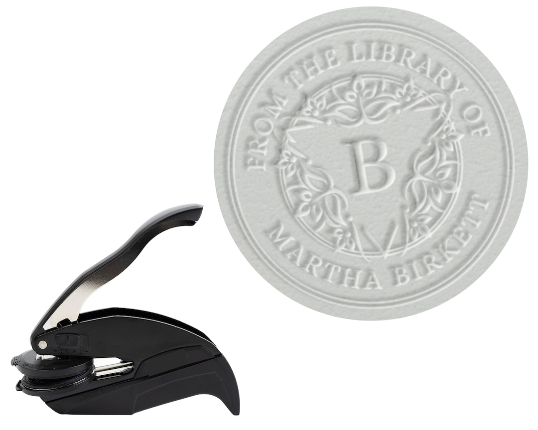 Personalized Book Belongs to Embosser for Books Embosser Ex Libris Family Library Book Lover