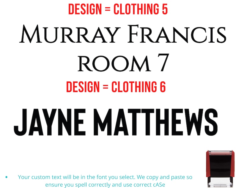 May include: A white background with black text that reads "DESIGN = CLOTHING 5" and "MURRAY FRANCIS ROOM 7 DESIGN = CLOTHING 6" and "JAYNE MATTHEWS".