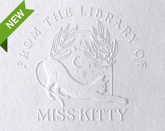 From The Library of Book Embosser Custom Personalized From the Library Of Book Belongs To Ex Libris Book Lover Gift