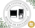 Choose Size - Logo Stamp | Custom Stamp | Personalized Business Stamp | Logo Stamp | Image Small Large Medium Round