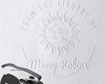Personalized from the library of embosser, Custom Monogram Embosser Stamp, Library Stamp, teacher embosser, trendy, elegant, floral