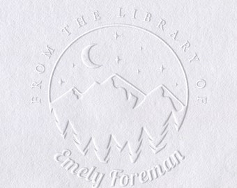 From The Library of Book Embosser Custom Personalized From the Library Of Book Belongs To Ex Libris Book Lover Gift