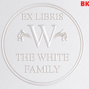Family Library Book Embosser Custom Book Stamp Family Name Library