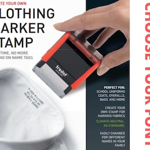 CLOTHING MARKER, Custom Clothing Stamp, Camp Stamp, FABRIC Stamp, Clothing markers, Textile Stamp, Cloth Stamp, Label Clothing