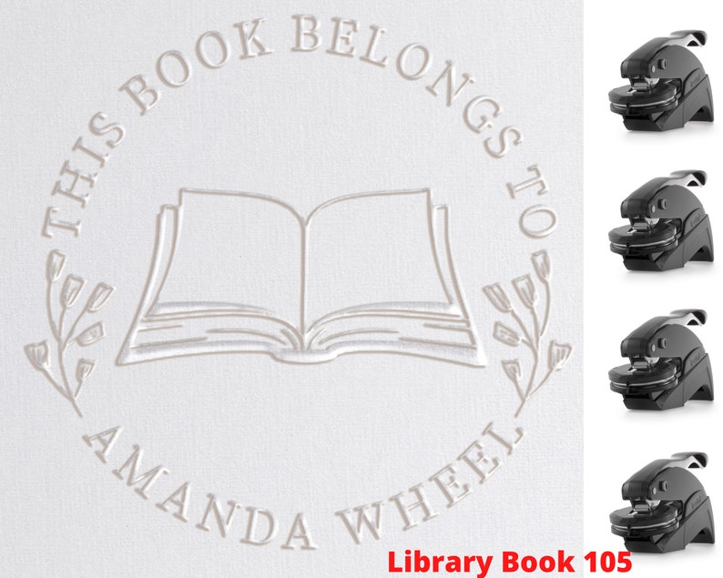 Library Book Embosser Custom Ex Libris Family Library Book Etsy Canada