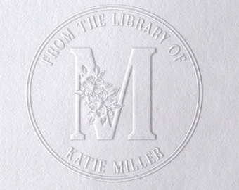 TOP Rated Custom Book Embosser | Personalized Library Book Stamp | Gift for Book Lovers