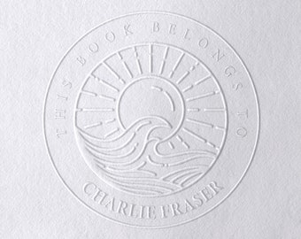From The Library of Book Embosser Custom Personalized From the Library Of Book Belongs To Ex Libris Book Lover Gift
