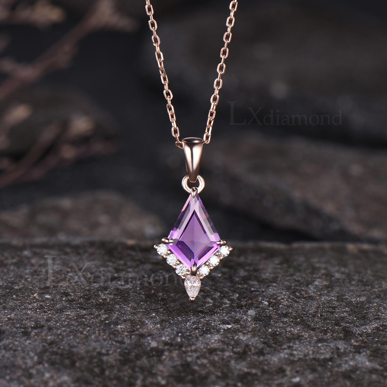 天然ホワイトトパーズ・ブルーモアッサナイト・ピンクアメジスト