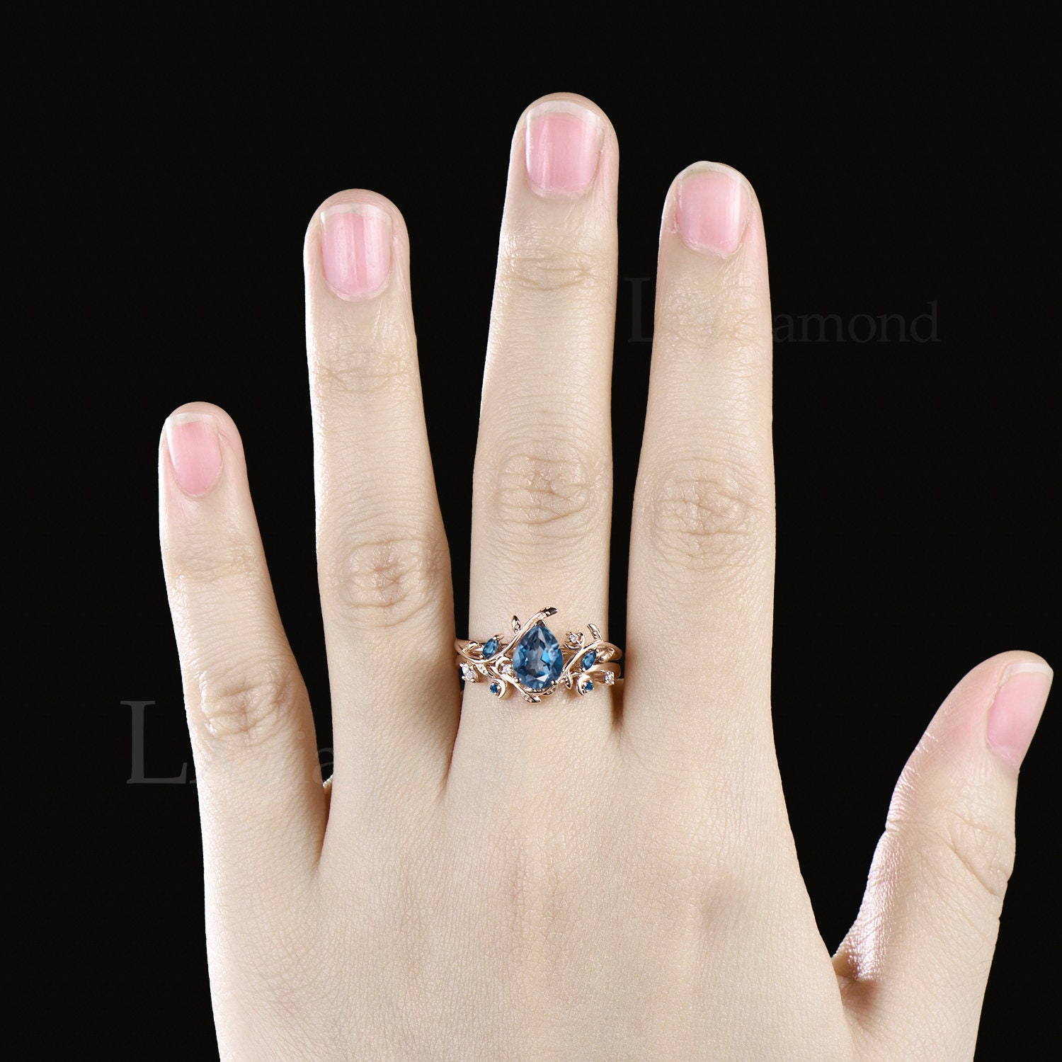Unique Pear Cut December Birthstone Natural London Blue Topaz ...