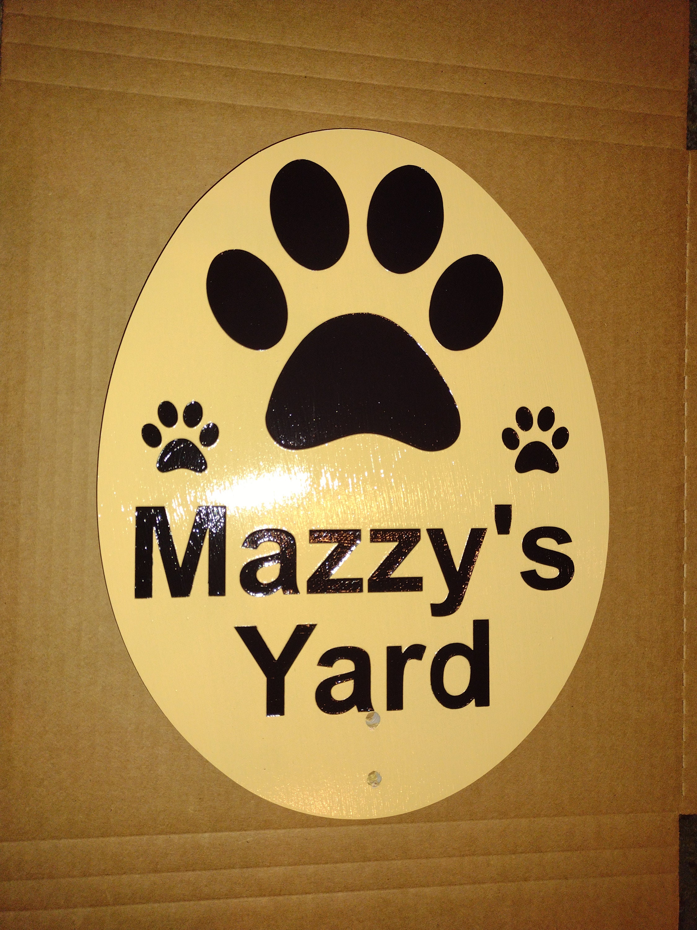 PERSONALIZED Dog or CAT Paw Print Yard Sign Art Decoration - Etsy