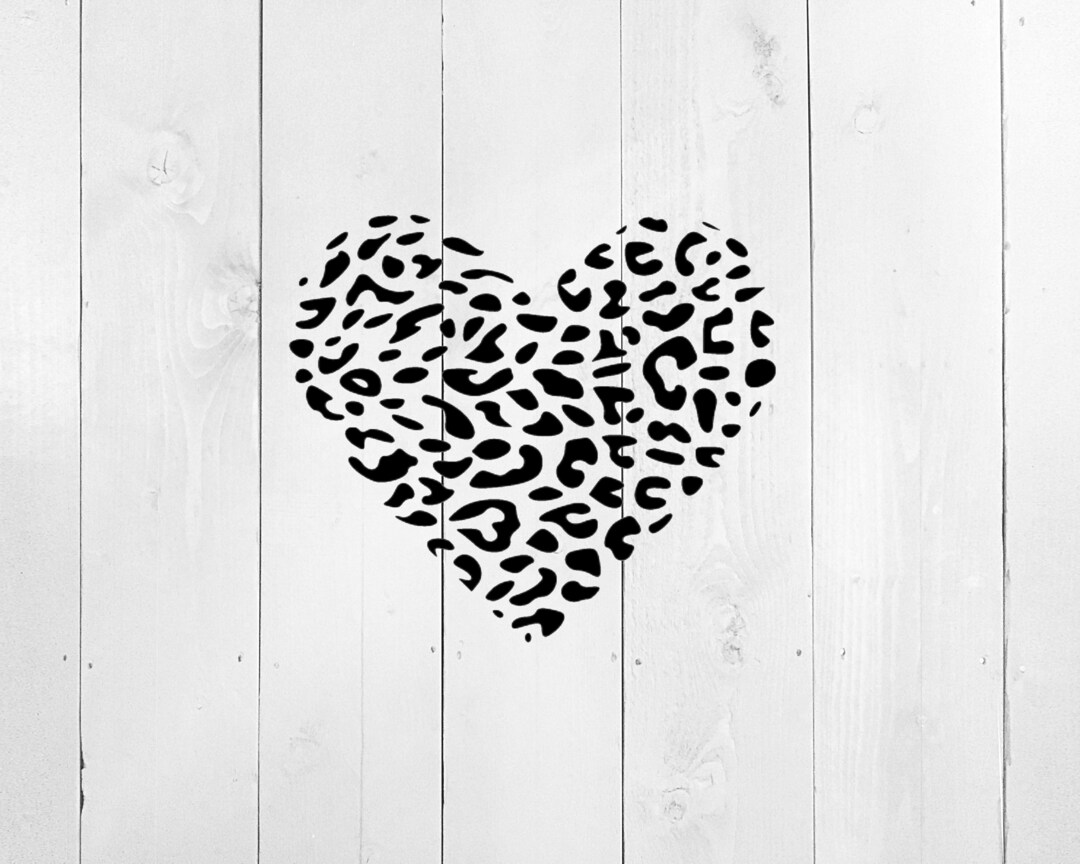 Cheetah Print Heart Svg File Png File Etsy