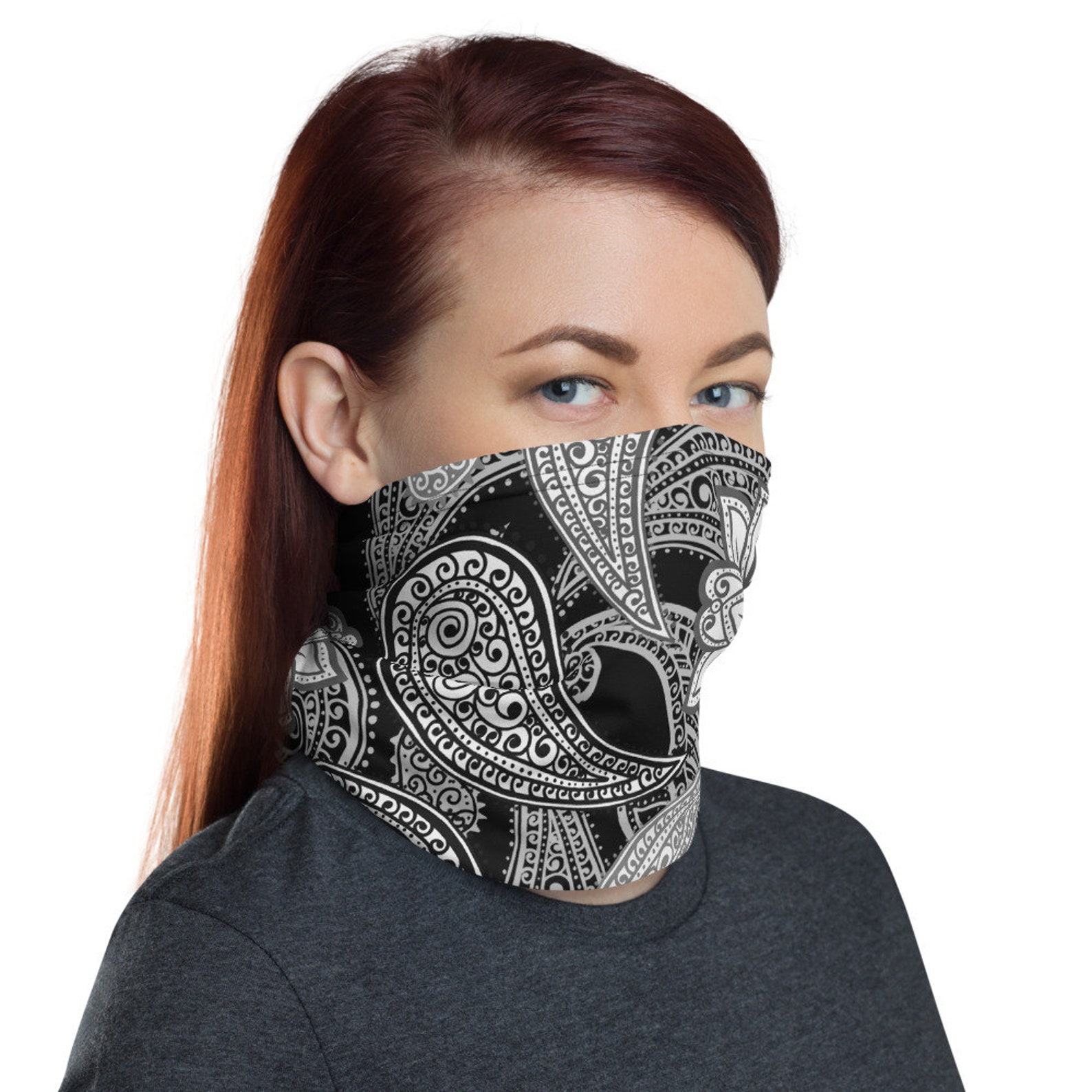 Face Mask Alternative Face Covering Tube Scarf Headband Etsy