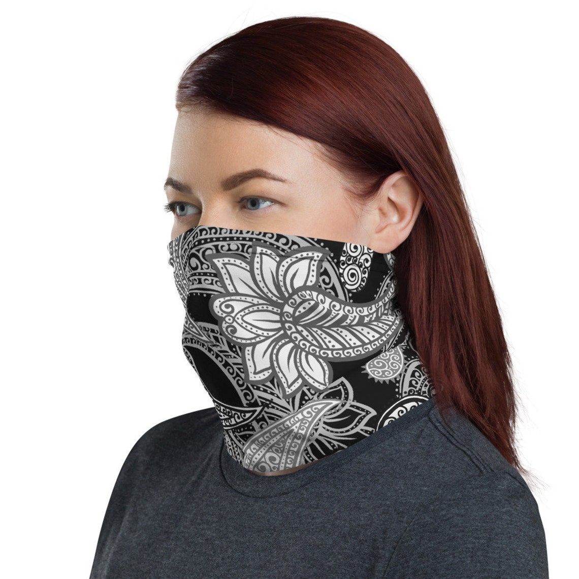 Face Mask Alternative Face Covering Tube Scarf Headband Etsy